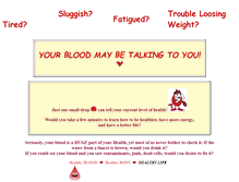 Tablet Screenshot of myhealthyblood.com